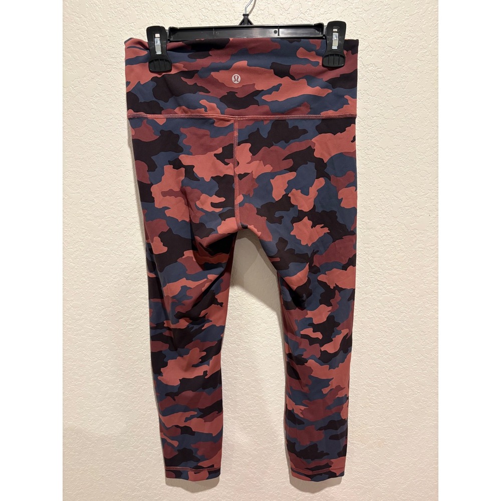 Lululemon Wunder Under HR Crop 21 Heritage 365 Camo Brier Rose Multi Size 8 - Picture 2 of 12